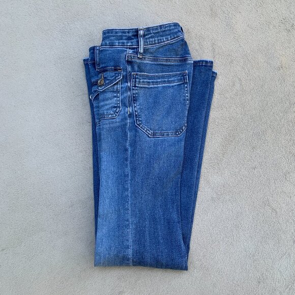 American Eagle Outfitters Festival Flare Next Level Stretch Low Rise Jeans Sz00 - Picture 5 of 14